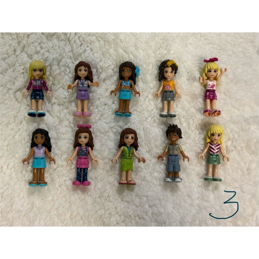 LEGO FRIENDS Mini Doll Lot of 10 Female Minifigure Characters mix/match POC